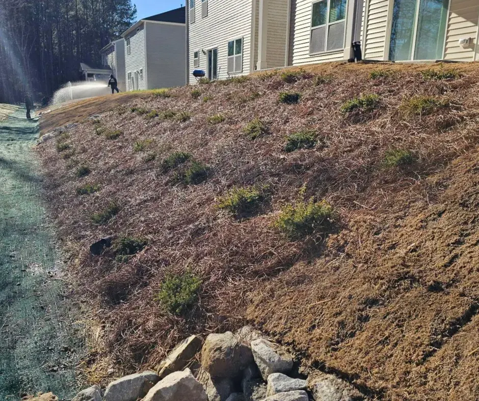 Slope stabilization with matting