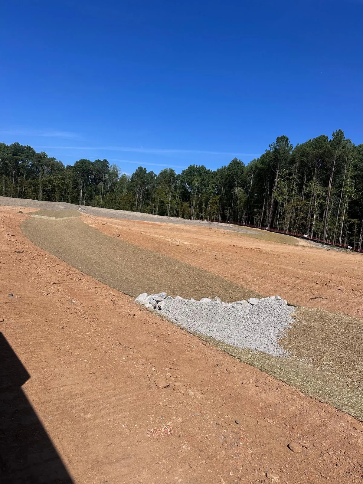 Check dam in a stormwater channel at Banks Twenty