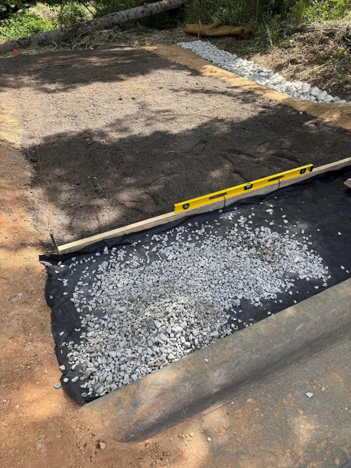 Leveling a spreader outlet structure at Renaissance at White Oak